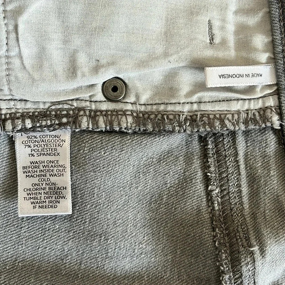LOFT Modern Straight Mid-Rise Light Grey Denim Jeans, Size 29 - Picture 8 of 9